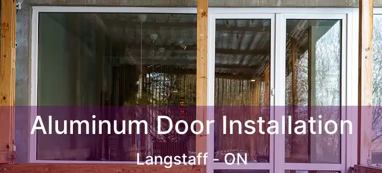  Aluminum Door Installation Langstaff - ON