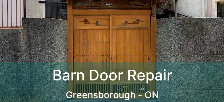  Barn Door Repair Greensborough - ON