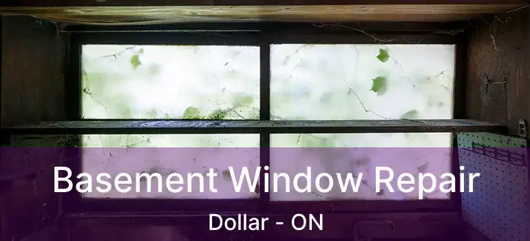  Basement Window Repair Dollar - ON