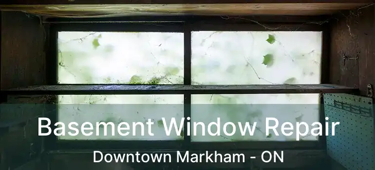  Basement Window Repair Downtown Markham - ON