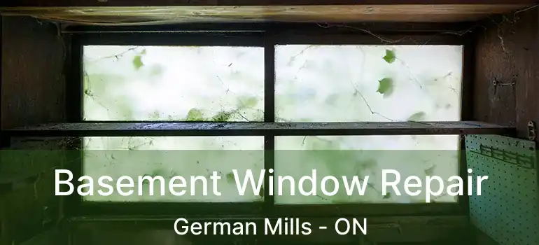  Basement Window Repair German Mills - ON