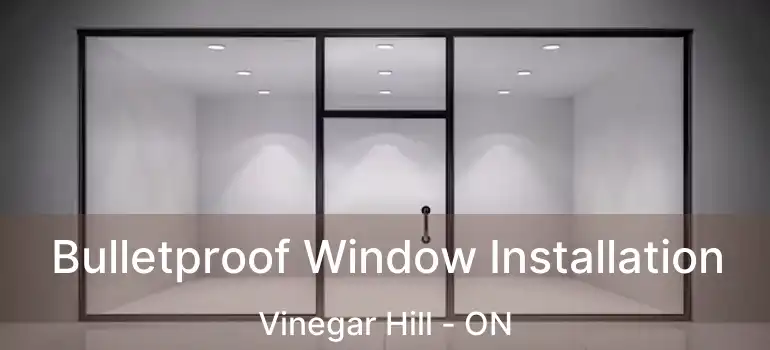  Bulletproof Window Installation Vinegar Hill - ON