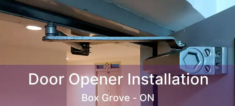  Door Opener Installation Box Grove - ON
