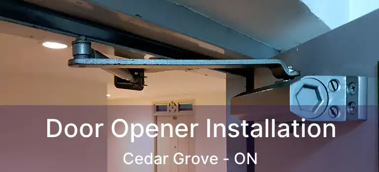  Door Opener Installation Cedar Grove - ON