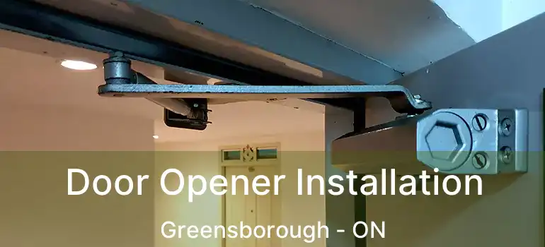  Door Opener Installation Greensborough - ON