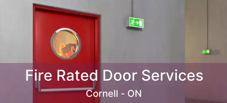  Fire Rated Door Services Cornell - ON