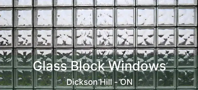  Glass Block Windows Dickson Hill - ON