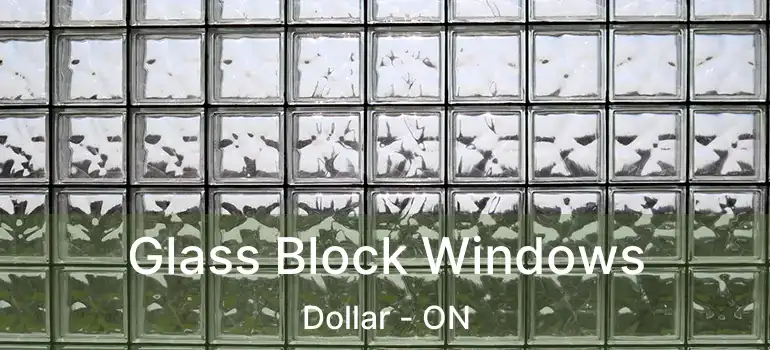  Glass Block Windows Dollar - ON