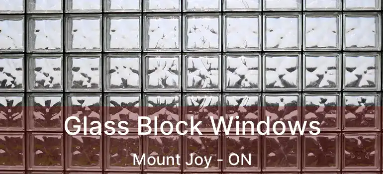  Glass Block Windows Mount Joy - ON