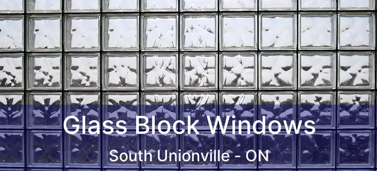  Glass Block Windows South Unionville - ON