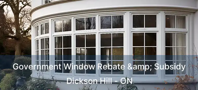  Government Window Rebate & Subsidy Dickson Hill - ON