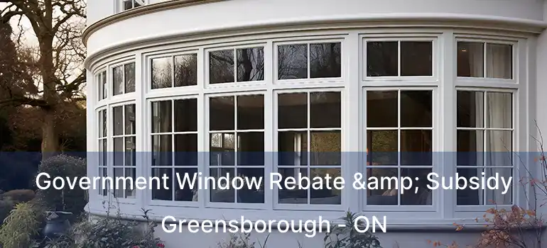 Government Window Rebate & Subsidy Greensborough - ON