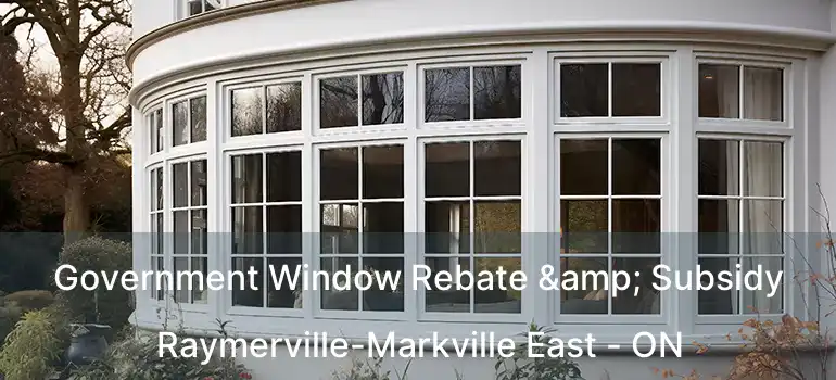  Government Window Rebate & Subsidy Raymerville-Markville East - ON