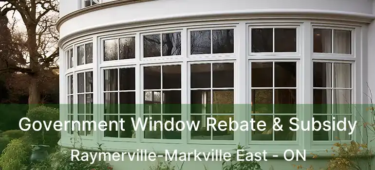 Government Window Rebate & Subsidy Raymerville-Markville East - ON