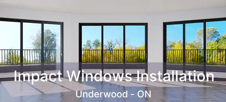 Impact Windows Installation Underwood - ON