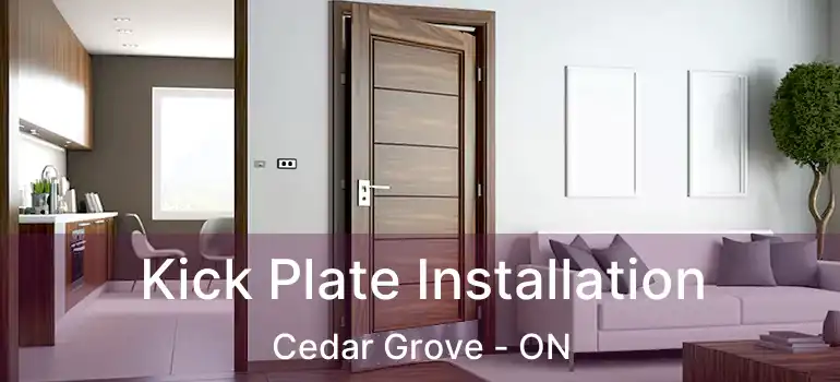  Kick Plate Installation Cedar Grove - ON