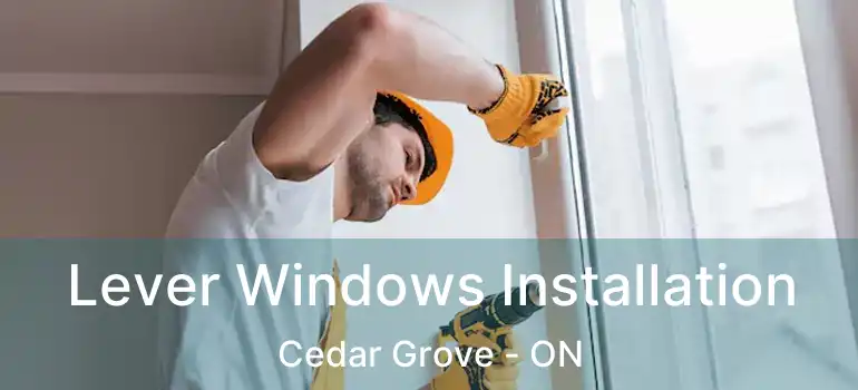  Lever Windows Installation Cedar Grove - ON
