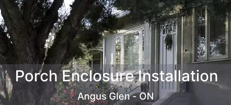  Porch Enclosure Installation Angus Glen - ON