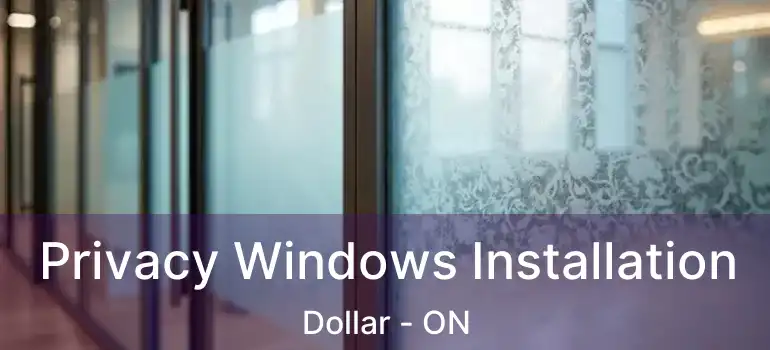  Privacy Windows Installation Dollar - ON