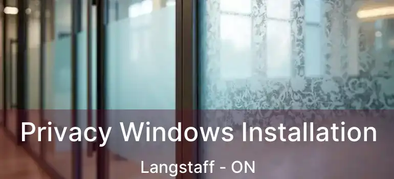  Privacy Windows Installation Langstaff - ON