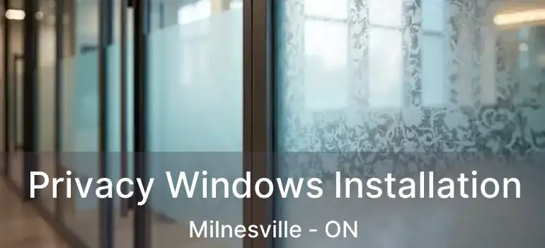  Privacy Windows Installation Milnesville - ON