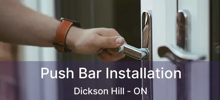  Push Bar Installation Dickson Hill - ON