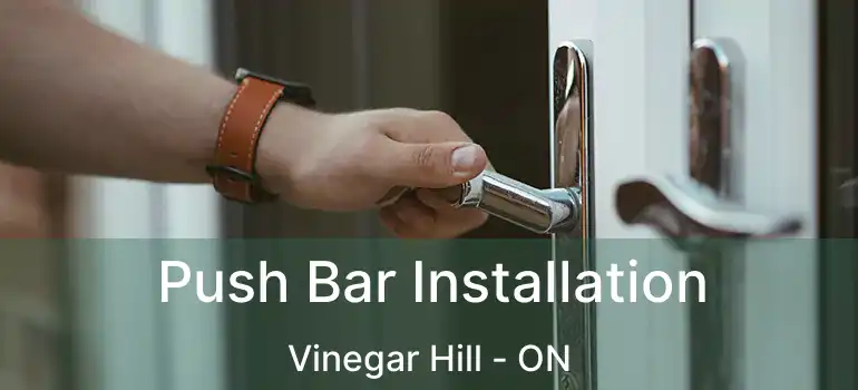  Push Bar Installation Vinegar Hill - ON
