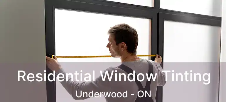  Residential Window Tinting Underwood - ON