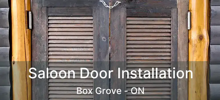  Saloon Door Installation Box Grove - ON