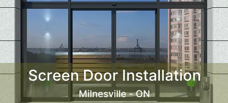  Screen Door Installation Milnesville - ON