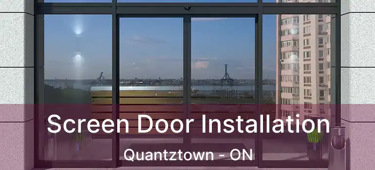 Screen Door Installation Quantztown - ON