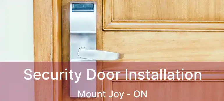  Security Door Installation Mount Joy - ON