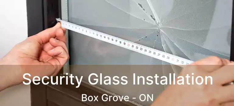  Security Glass Installation Box Grove - ON