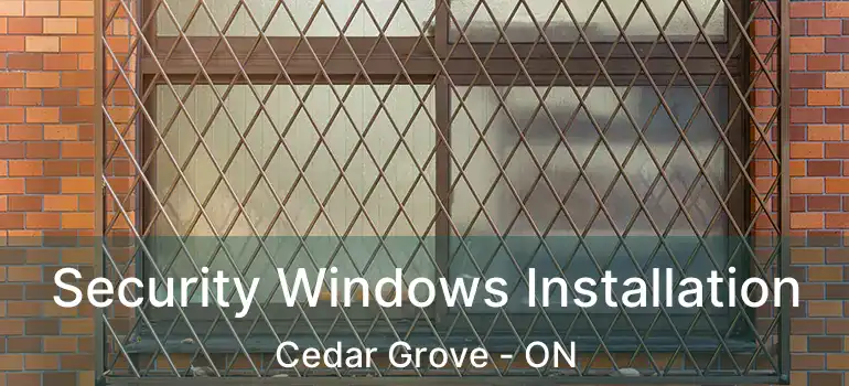  Security Windows Installation Cedar Grove - ON