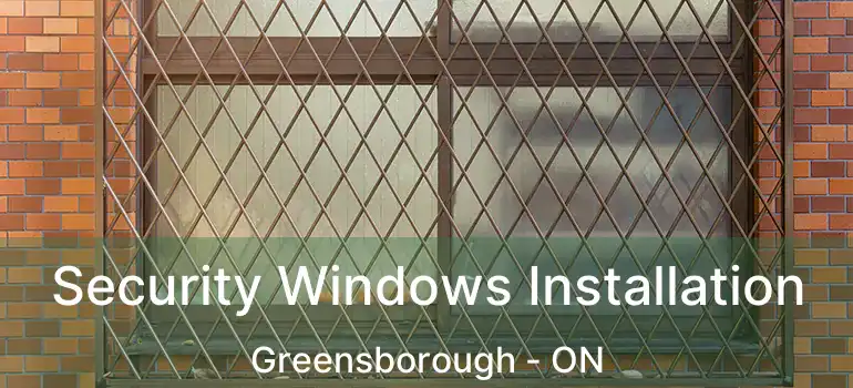  Security Windows Installation Greensborough - ON