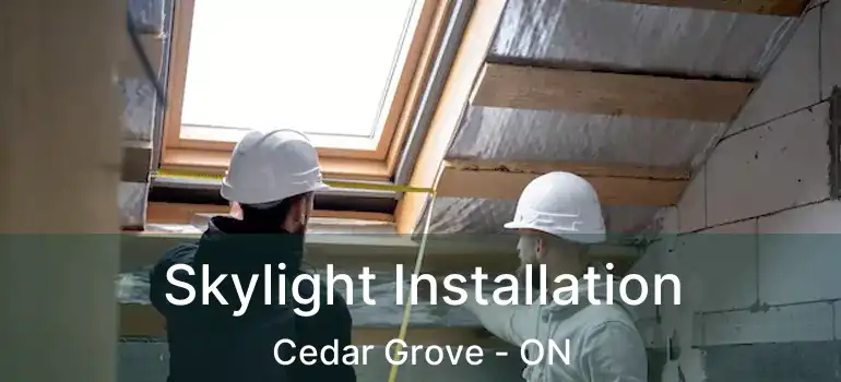  Skylight Installation Cedar Grove - ON