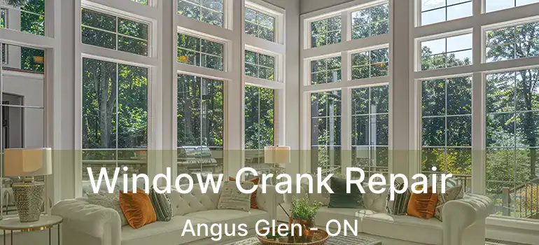  Window Crank Repair Angus Glen - ON