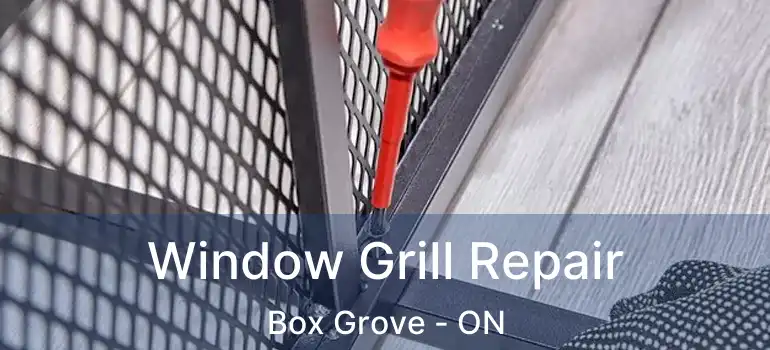  Window Grill Repair Box Grove - ON