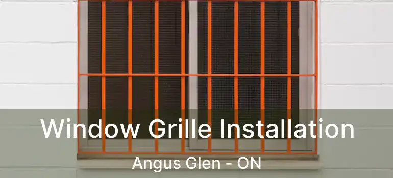  Window Grille Installation Angus Glen - ON