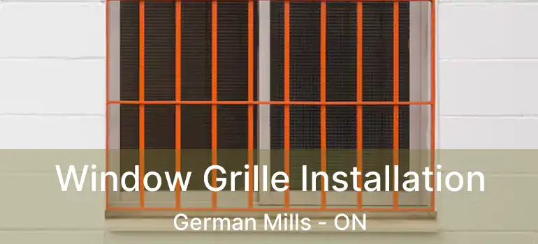  Window Grille Installation German Mills - ON