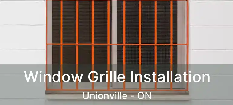  Window Grille Installation Unionville - ON