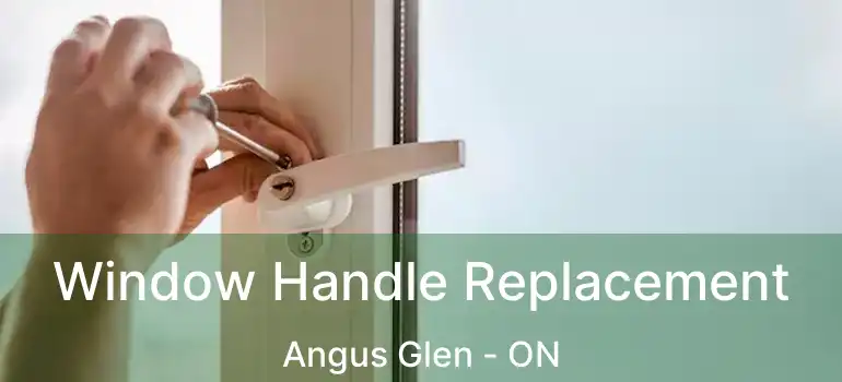  Window Handle Replacement Angus Glen - ON