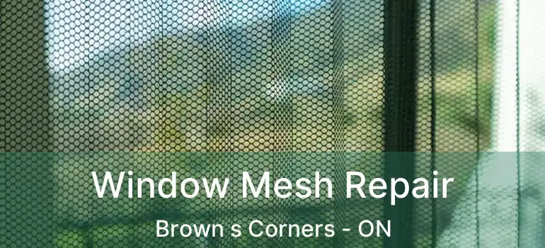  Window Mesh Repair Brown s Corners - ON