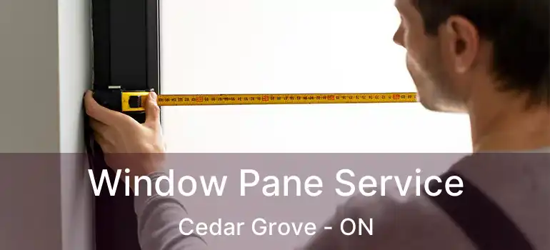  Window Pane Service Cedar Grove - ON