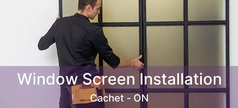  Window Screen Installation Cachet - ON