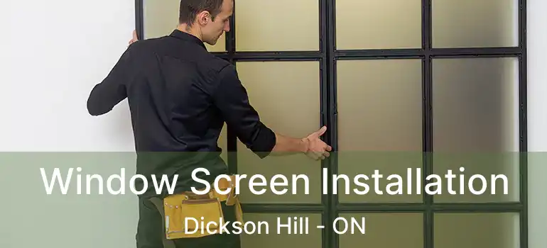 Window Screen Installation Dickson Hill - ON