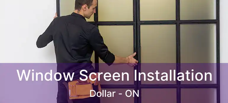  Window Screen Installation Dollar - ON