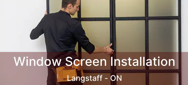  Window Screen Installation Langstaff - ON