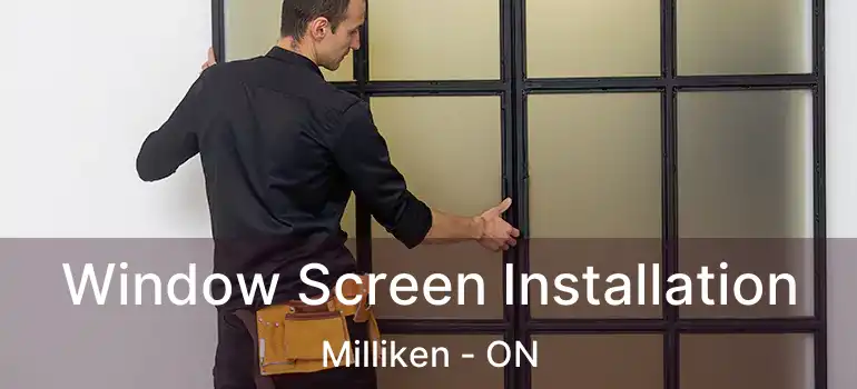  Window Screen Installation Milliken - ON