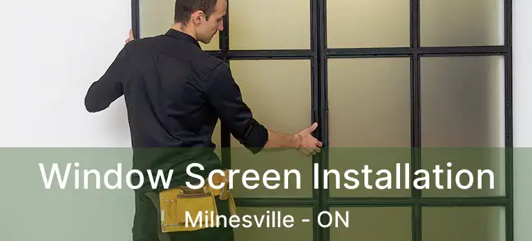  Window Screen Installation Milnesville - ON